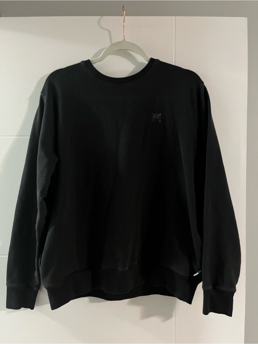 Fila Women’s Black Crewneck Sweater With Side Pockets